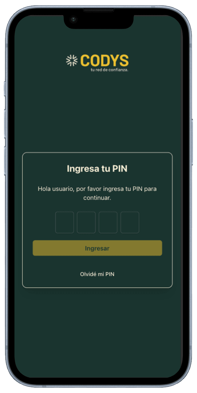 Aplicación Codys mostrando la sección de La seguridad es prioridad en Codys